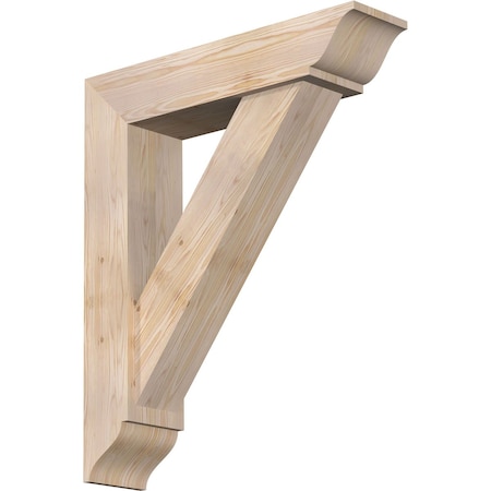Ekena Millwork Traditional Traditional Smooth Bracket w/ Offset Brace, Douglas Fir, 7 1/2"W x 32"D x 38"H BKT0806X32X38TRA01SDF